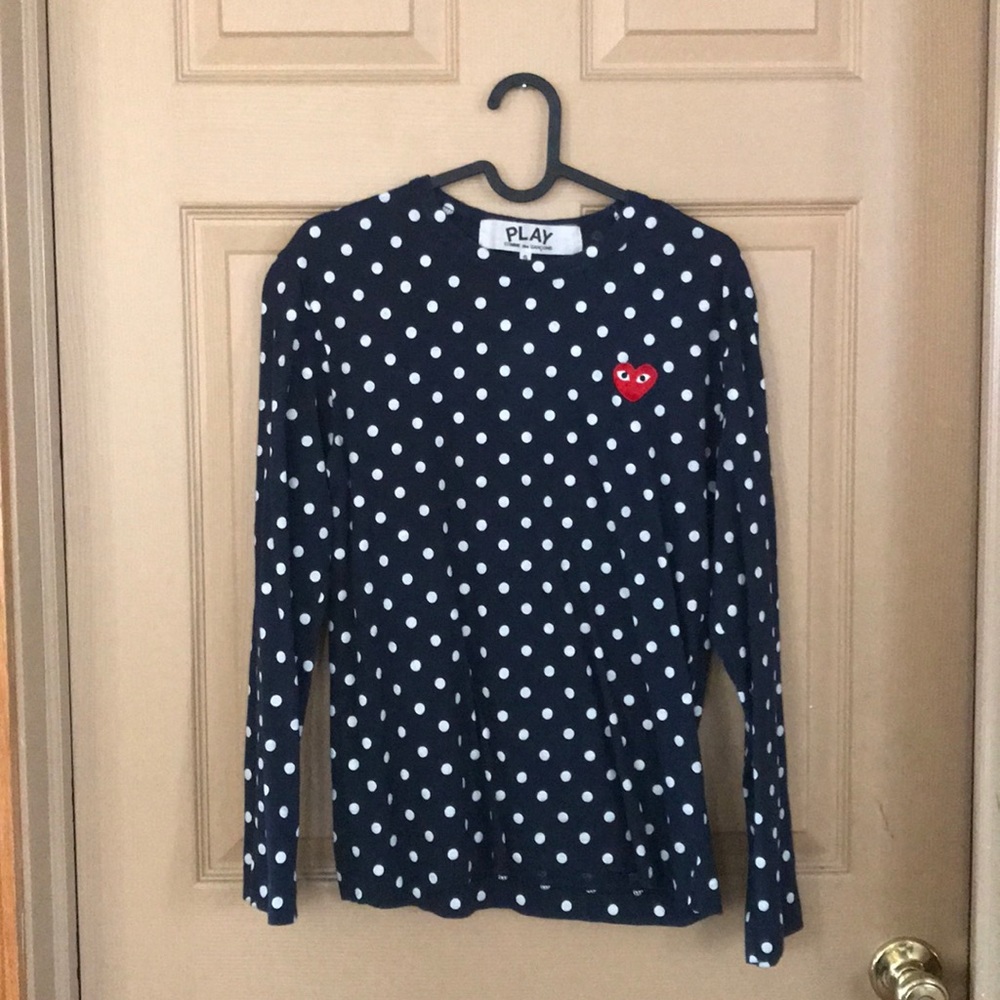 Comme des garçons PLAY long sleeved polkadot shirt